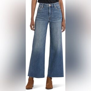 Kut from the Kloth Meg Blue Wide-Leg Jeans size 18 NWT